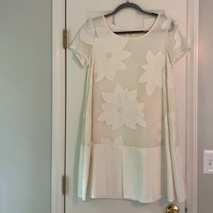Maeve white floral swing dress